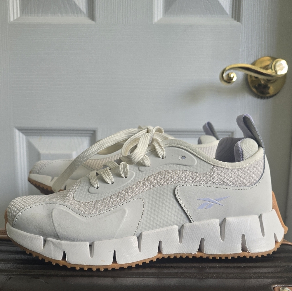 Reebok Women's Cream and Gray Sneakers